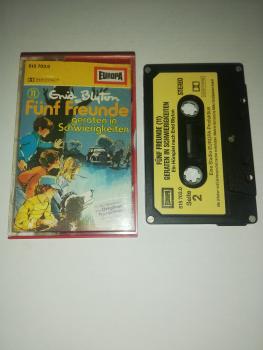 Fünf Freunde Folge 11 geraten in Schwierigkeiten 5-fach Silber geschraubt Schwarz mit Gelben Aufkleber 515703.0 Europa(Titel Oben) Innencover beschrieben